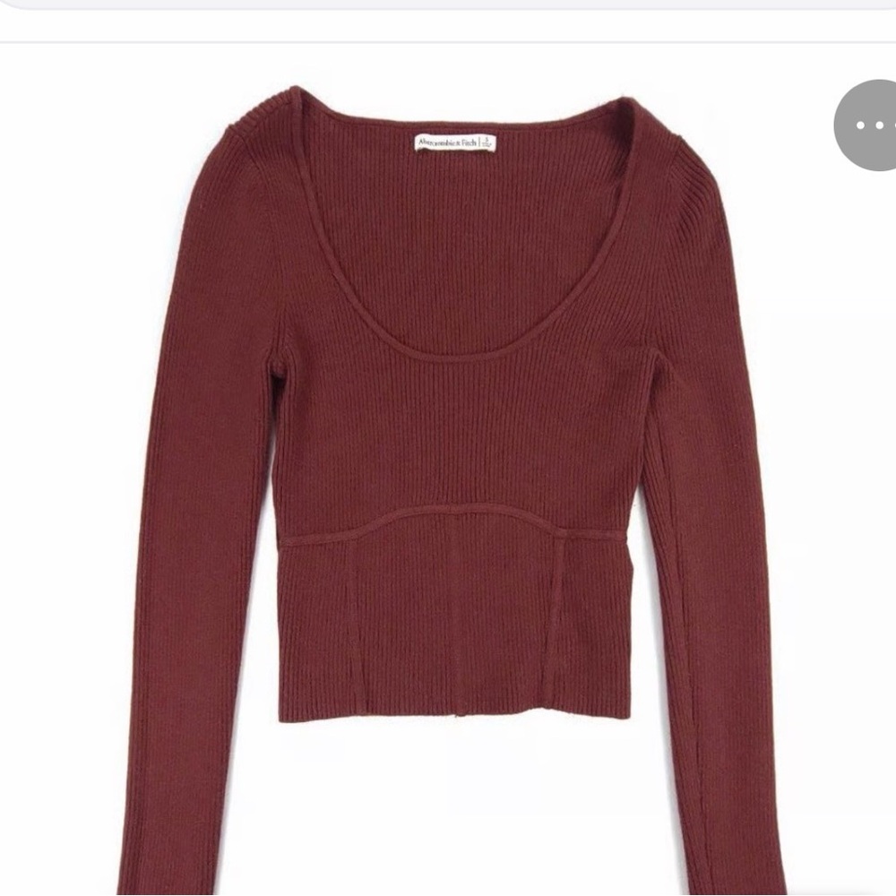 Abercrombie Swoop Neck Corset Sweater